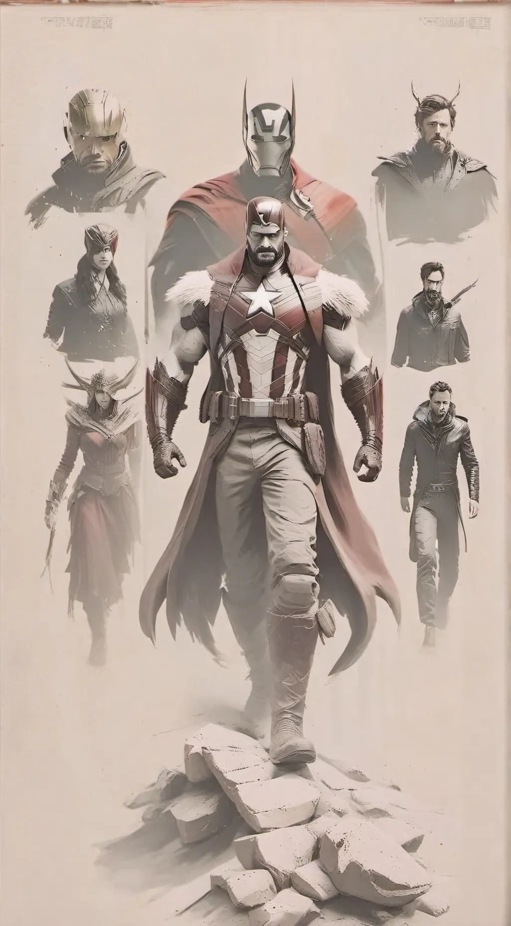 ai character: avengers background