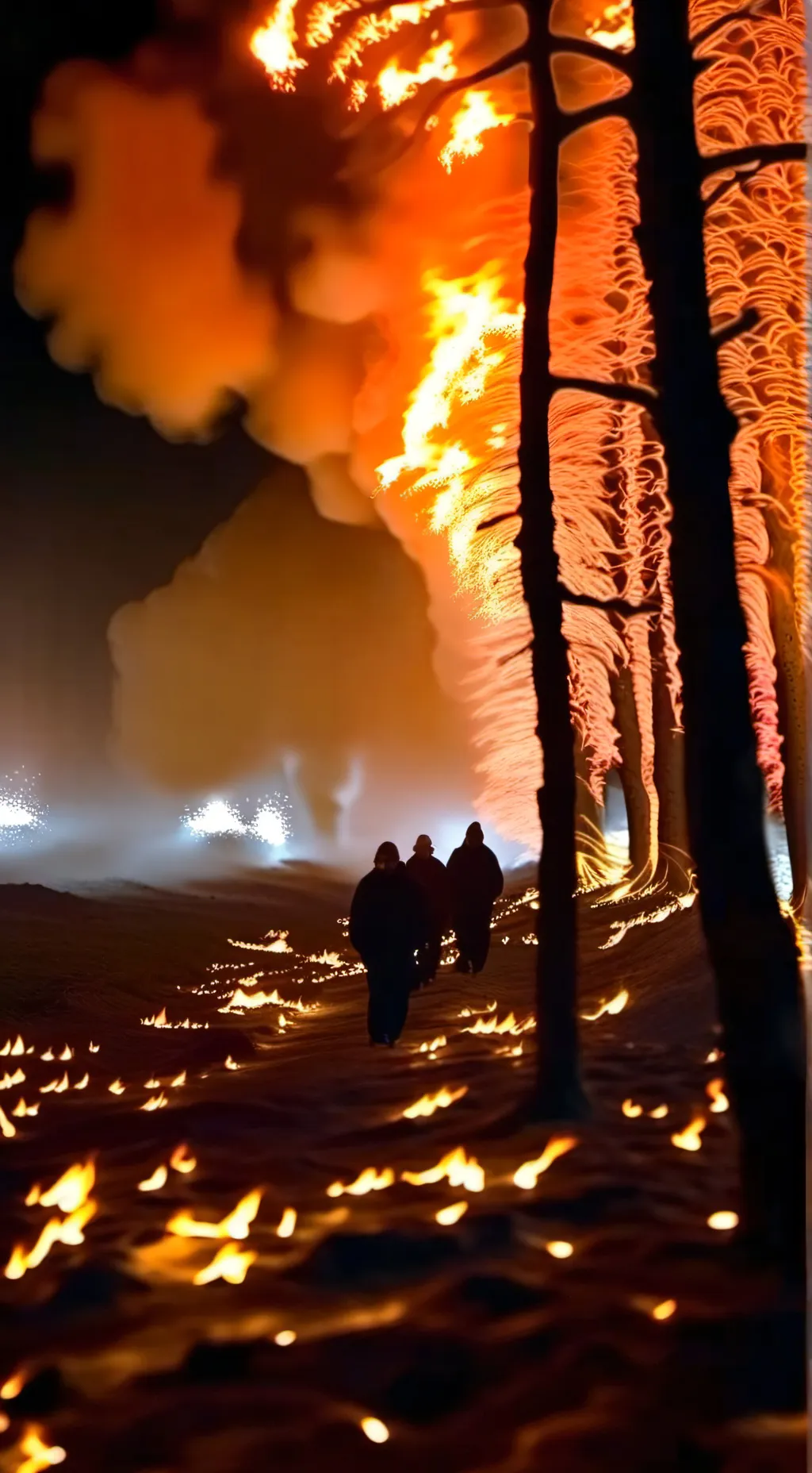 ai character: California fires background