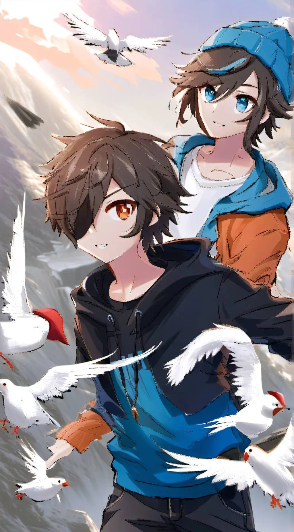 ai character: imposter duo  background