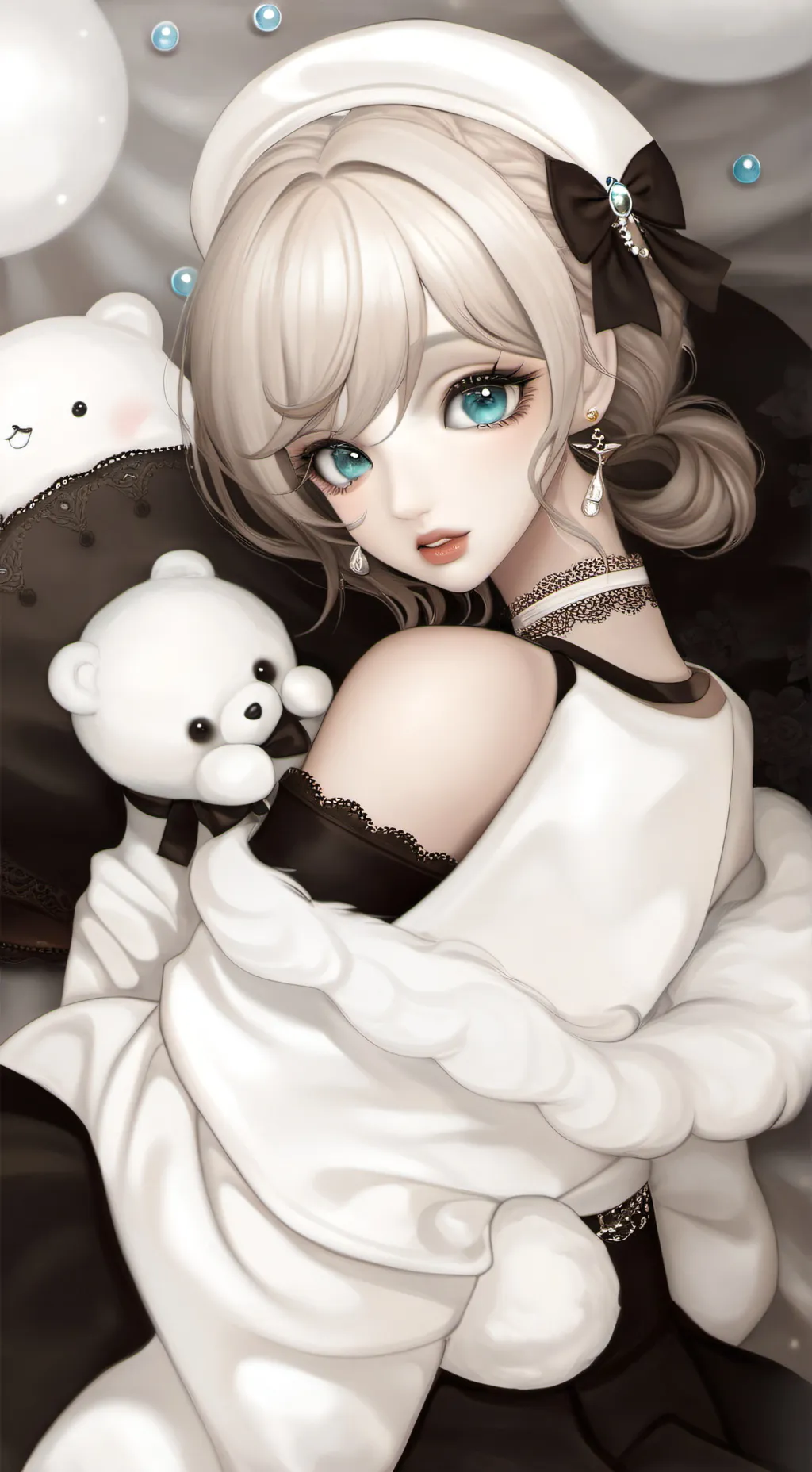 ai character: speaker woman   background