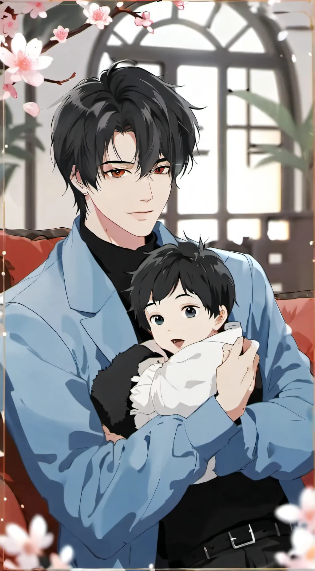 ai character: azure and Gabriel  background