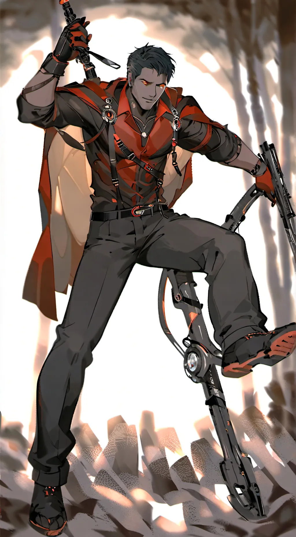 ai character: titán camaraman  background