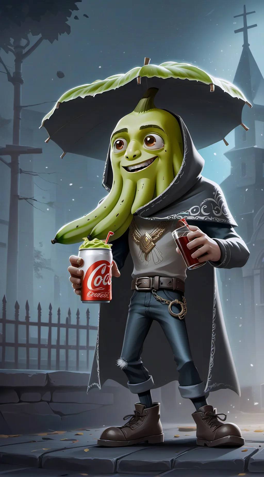 ai character: guacamole con ques background