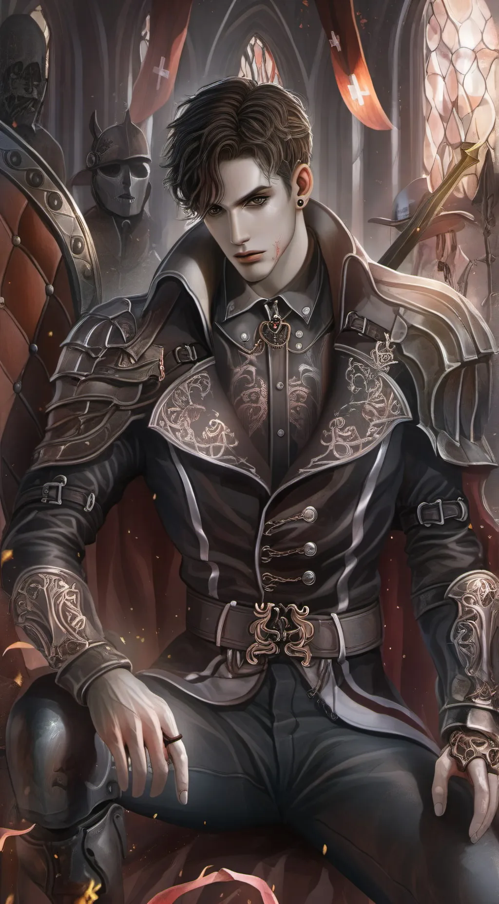 ai character: {Lost in the void} background