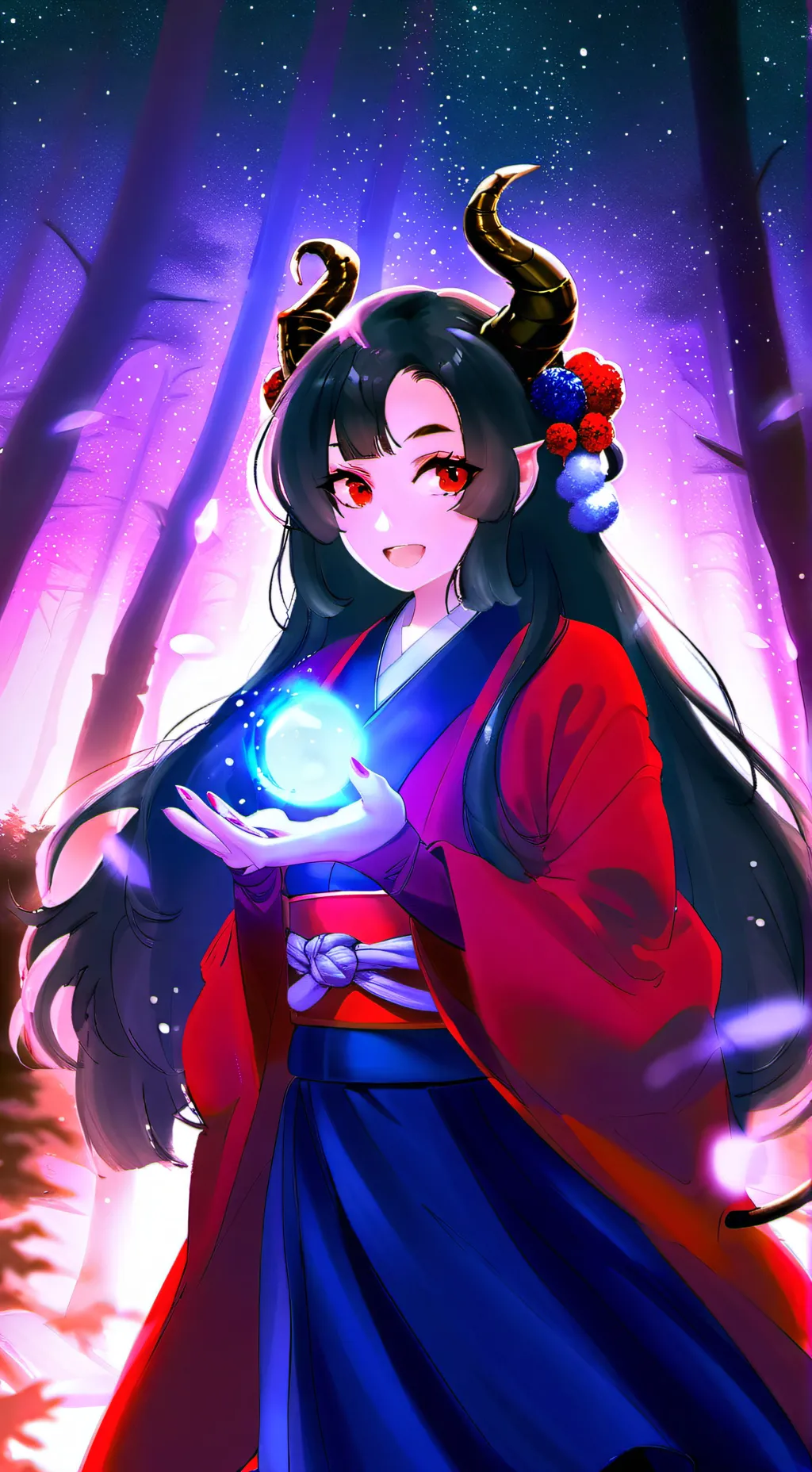 ai character: KNY- Spirit Forest background