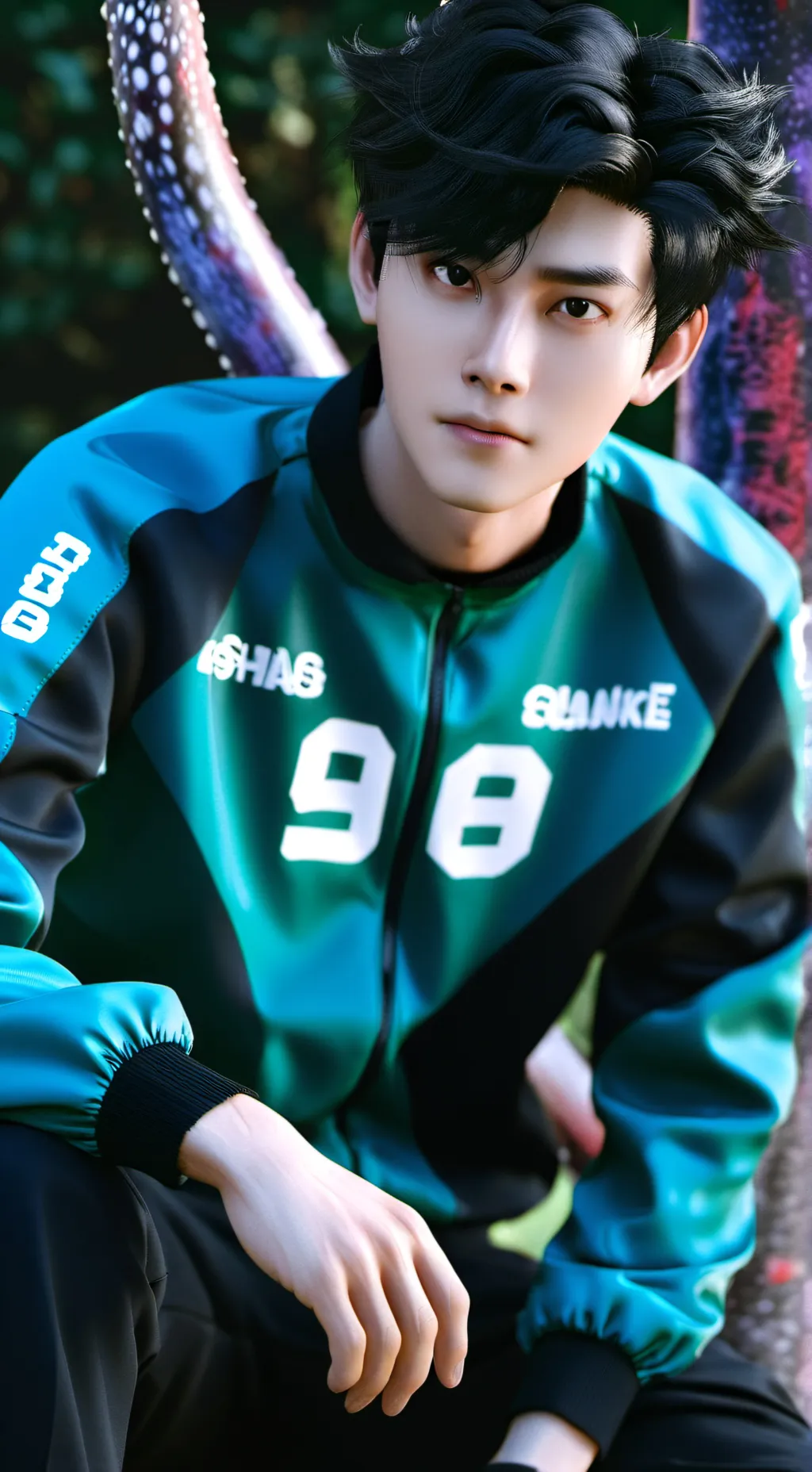 ai character: player 98 /Ethan  background