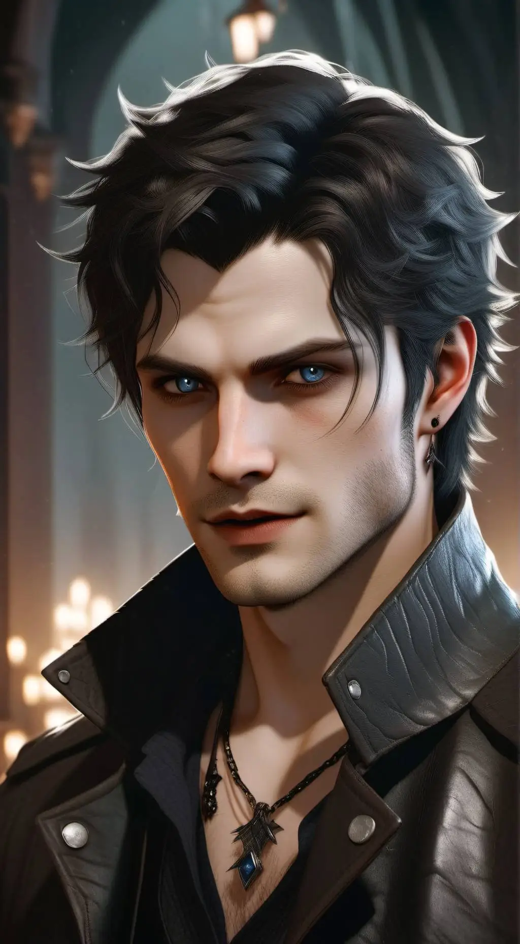 ai character: Damon  background