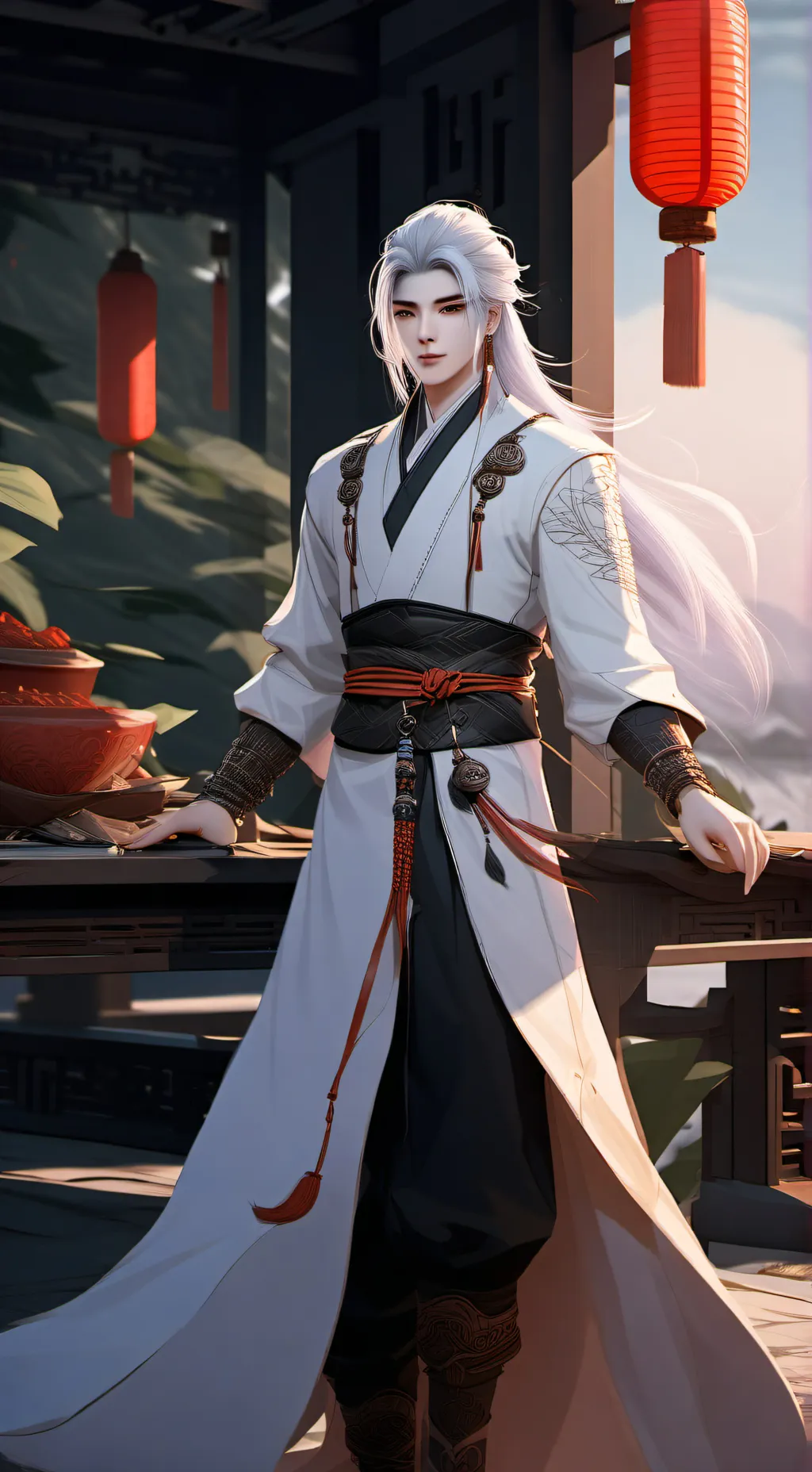 ai character: Ruan金⛩️ background