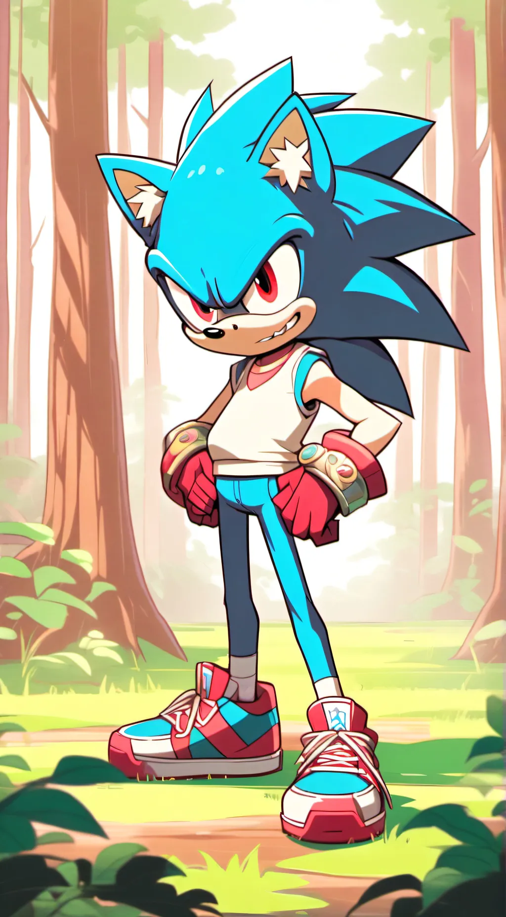 ai character: ЗлойСоник background