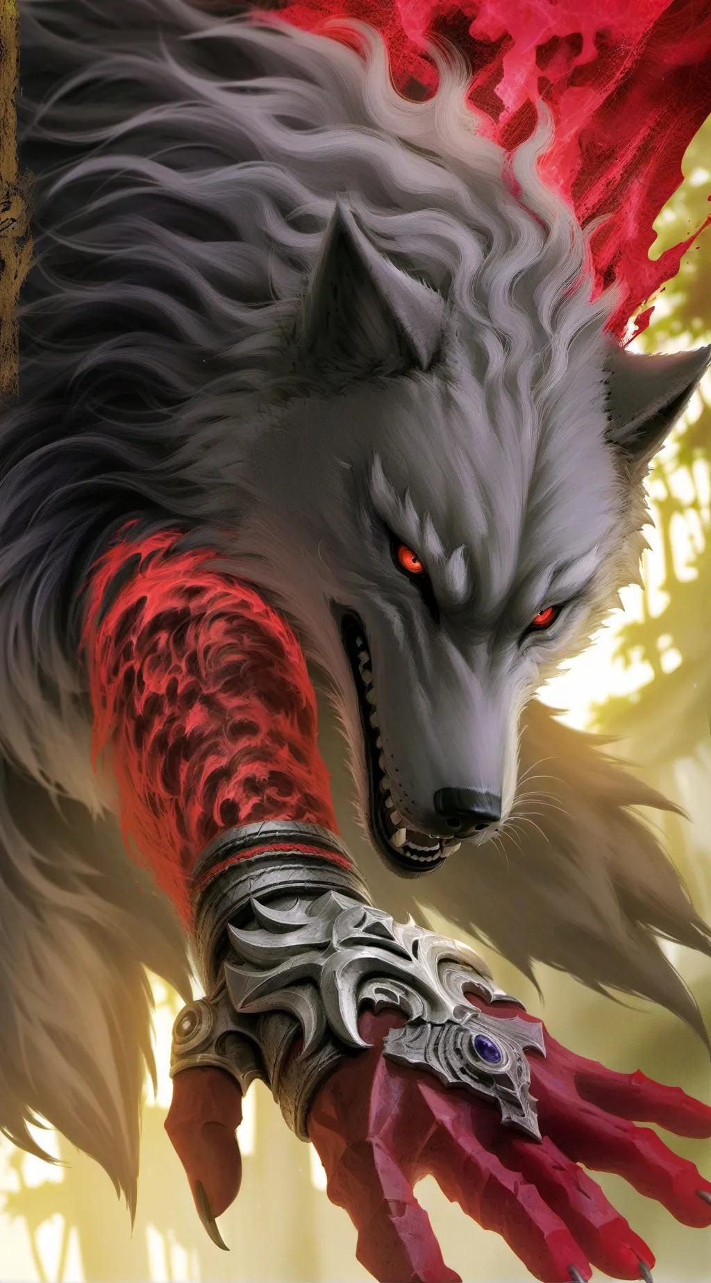 ai character: Bloody background