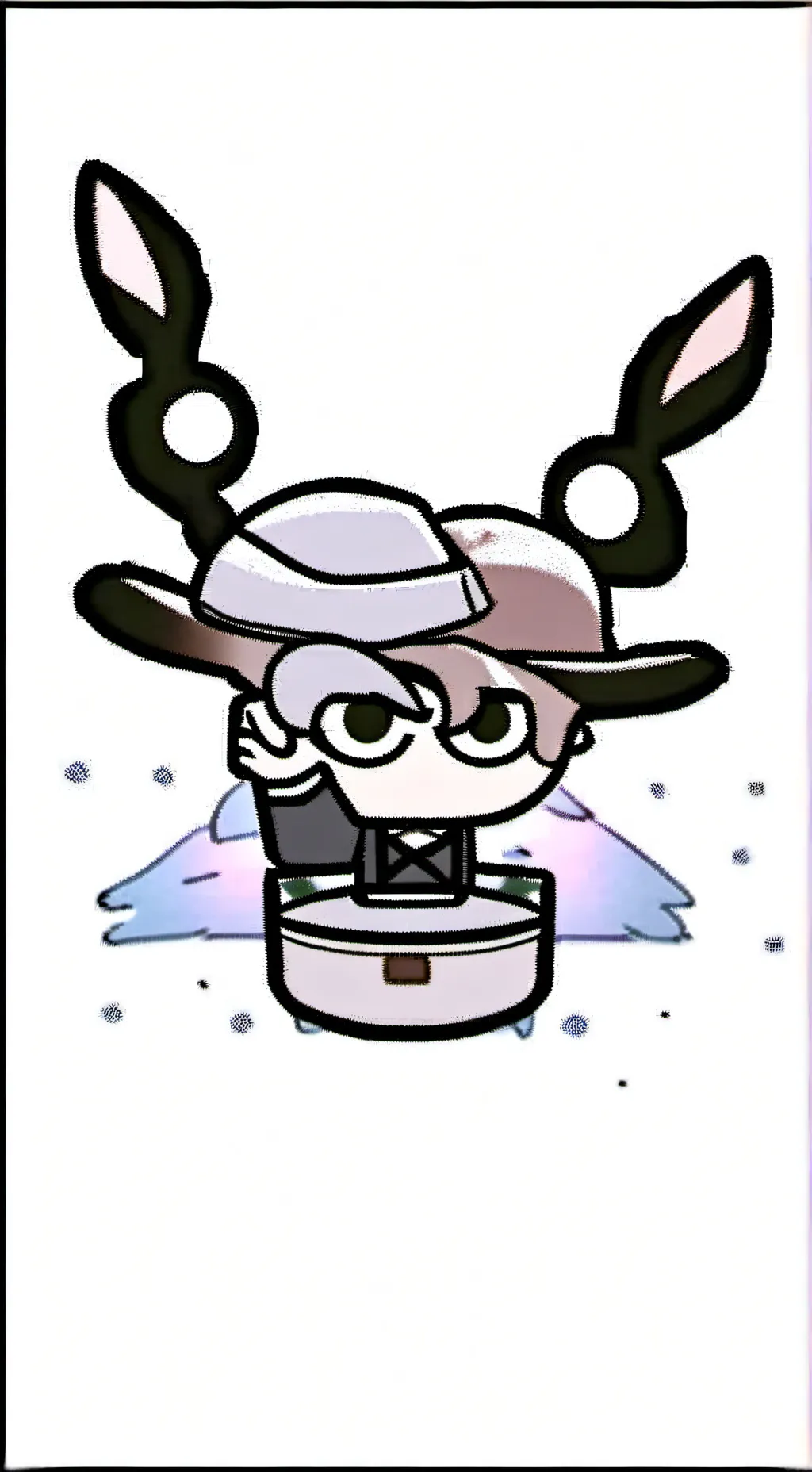 ai character: they hate  gray  background