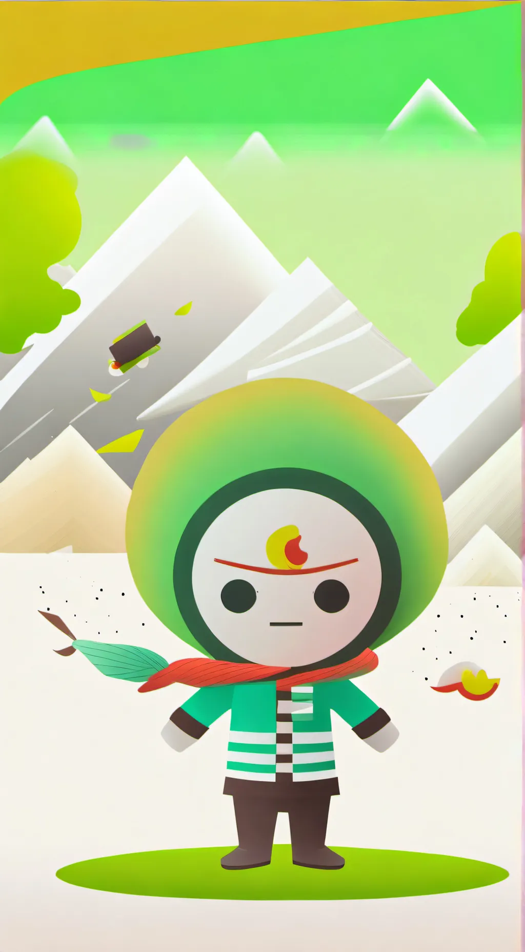 ai character: cabeza de huevo background