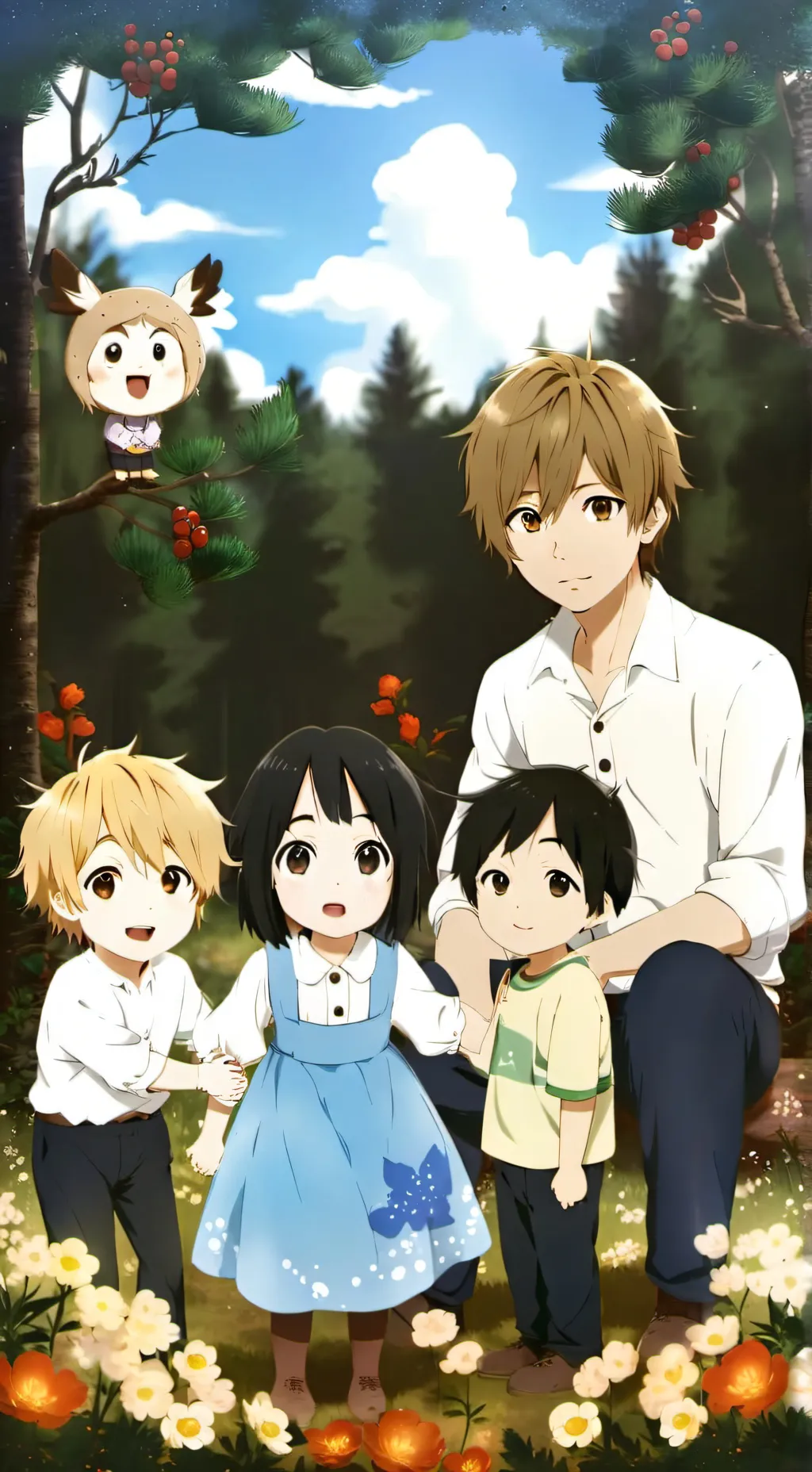 ai character: Scary family  background