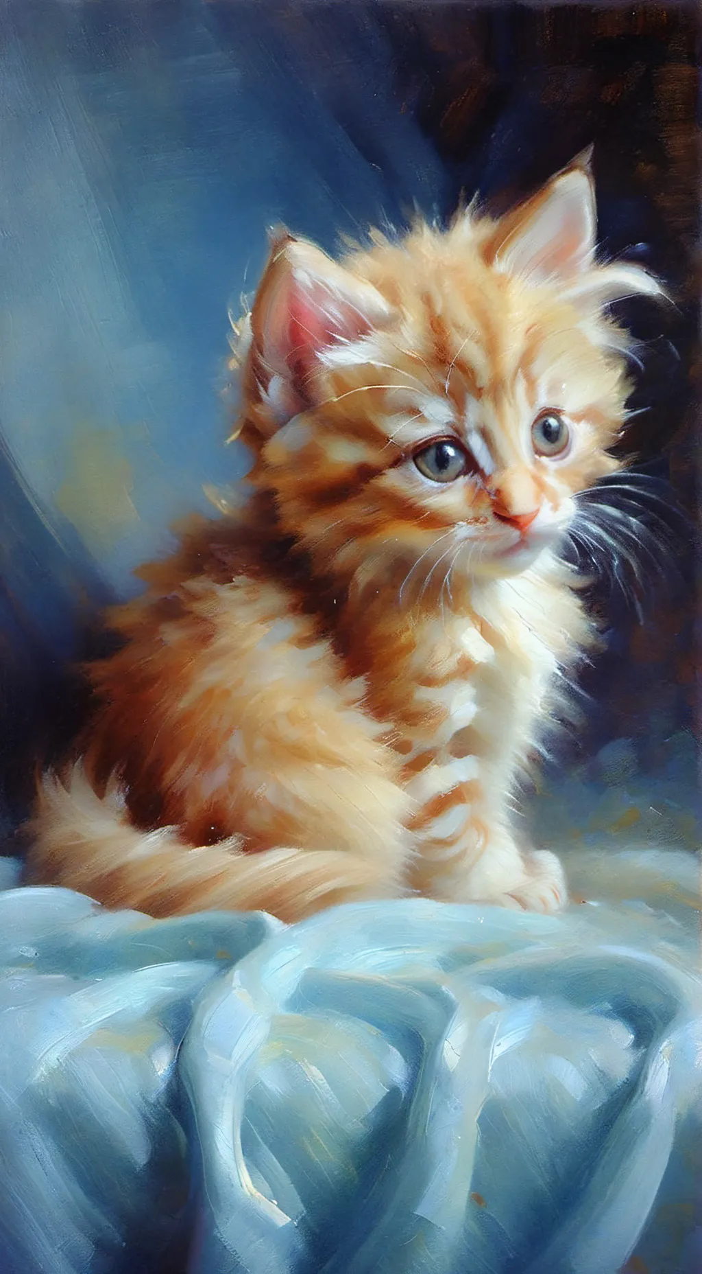 ai character: Stray kitten background