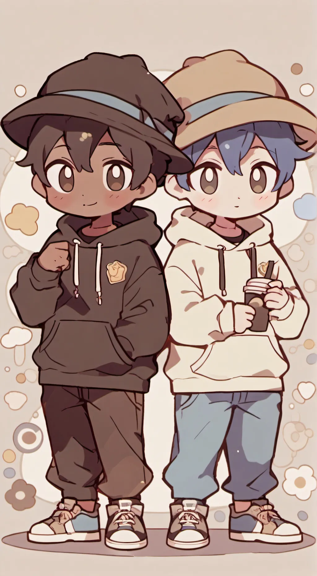 ai character: black and jevin background