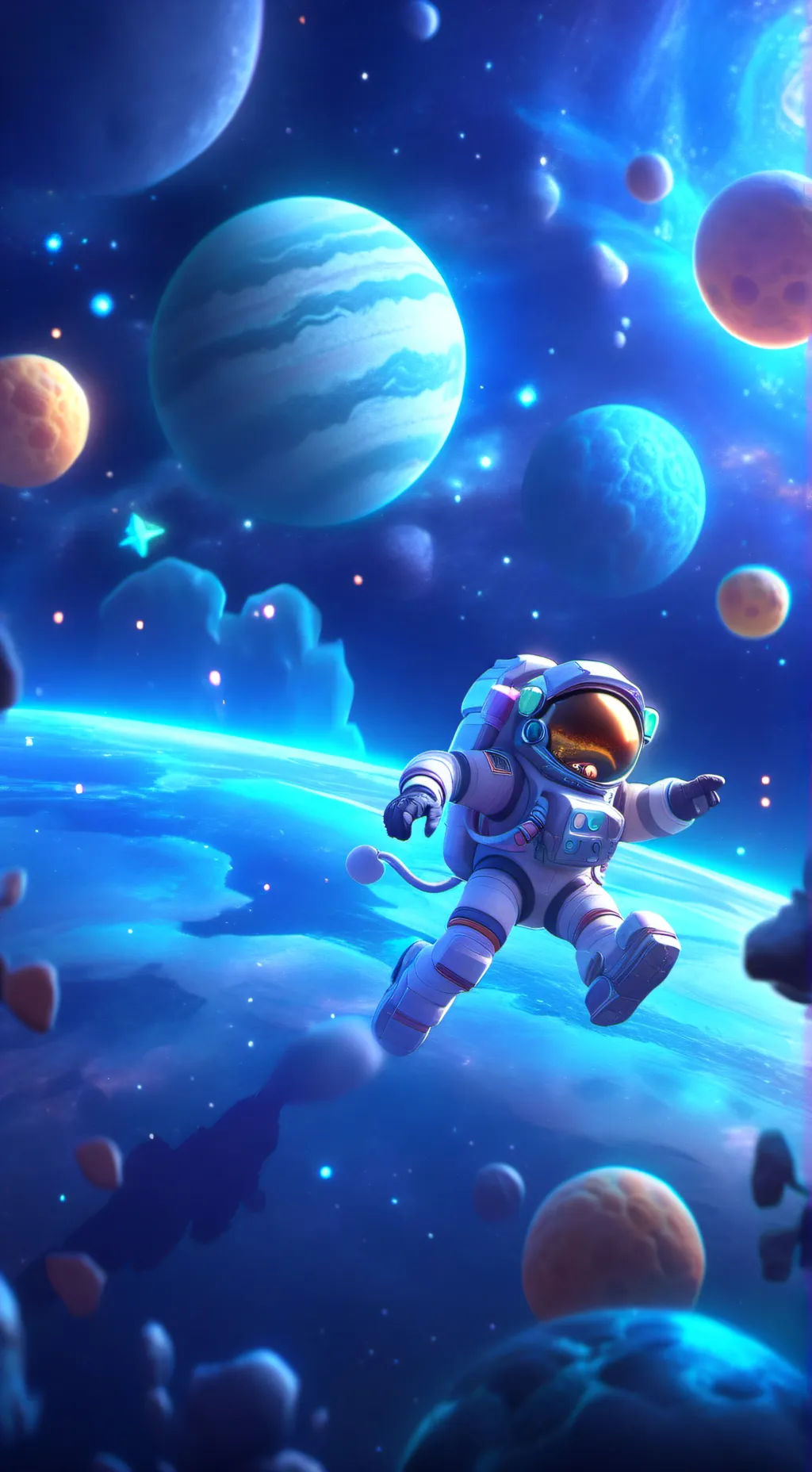 ai character: Astronaut (space) background