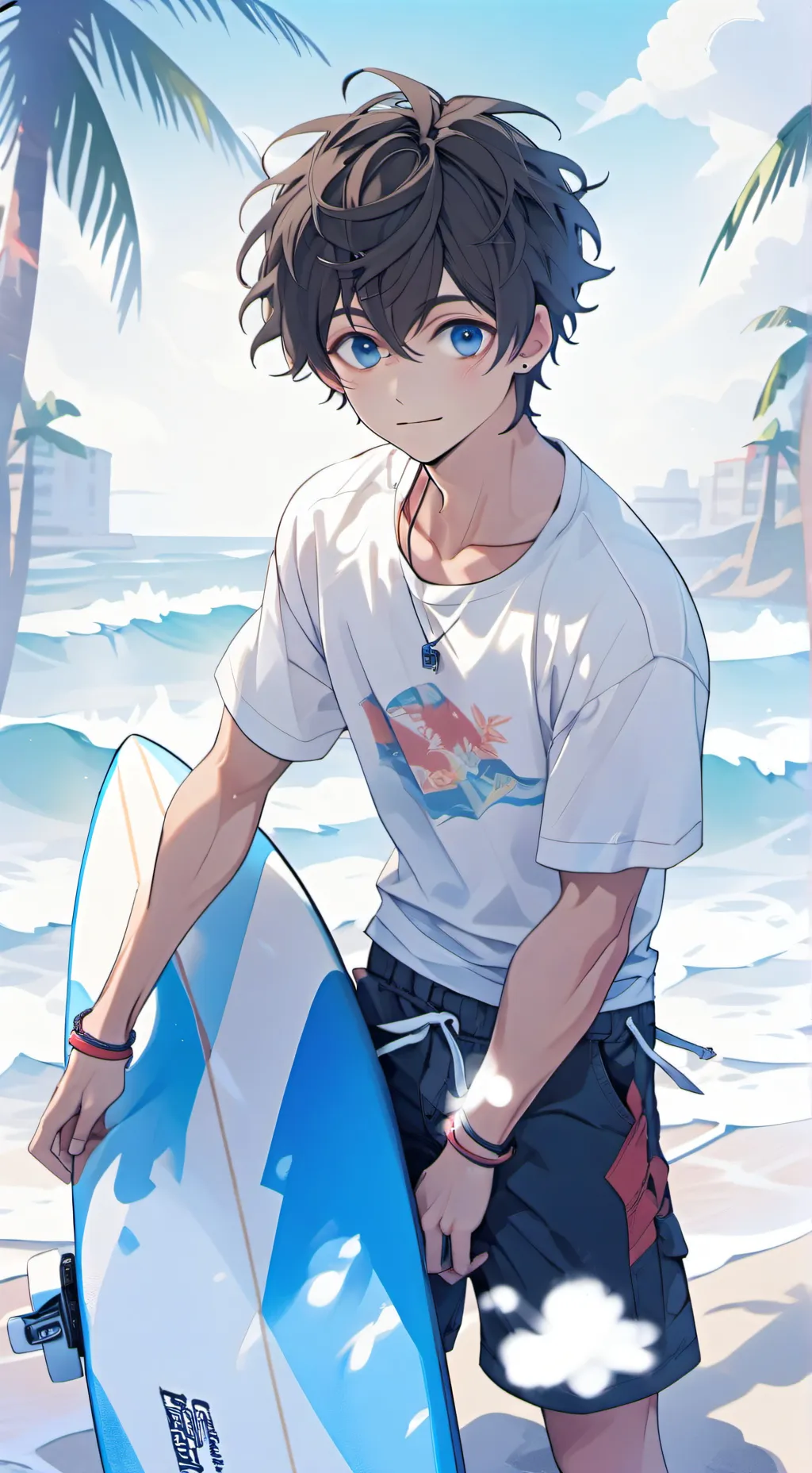 ai character: Life guard ❤️❤️❤️ background