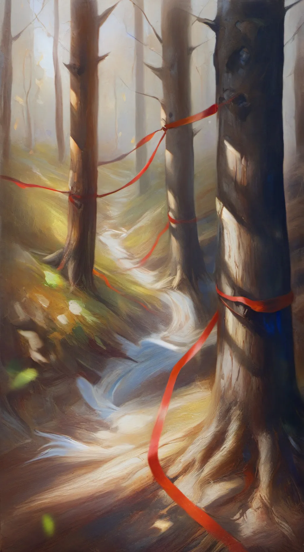 ai character: Red string background