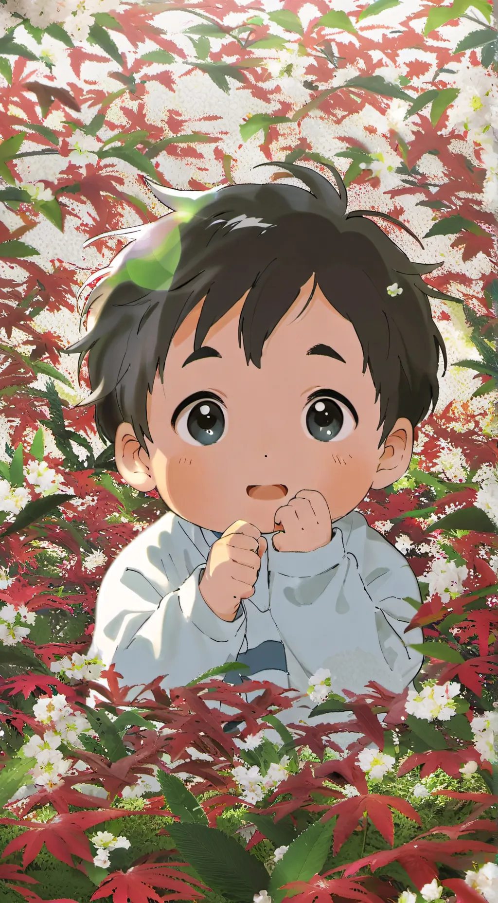 ai character: kpop with babys background