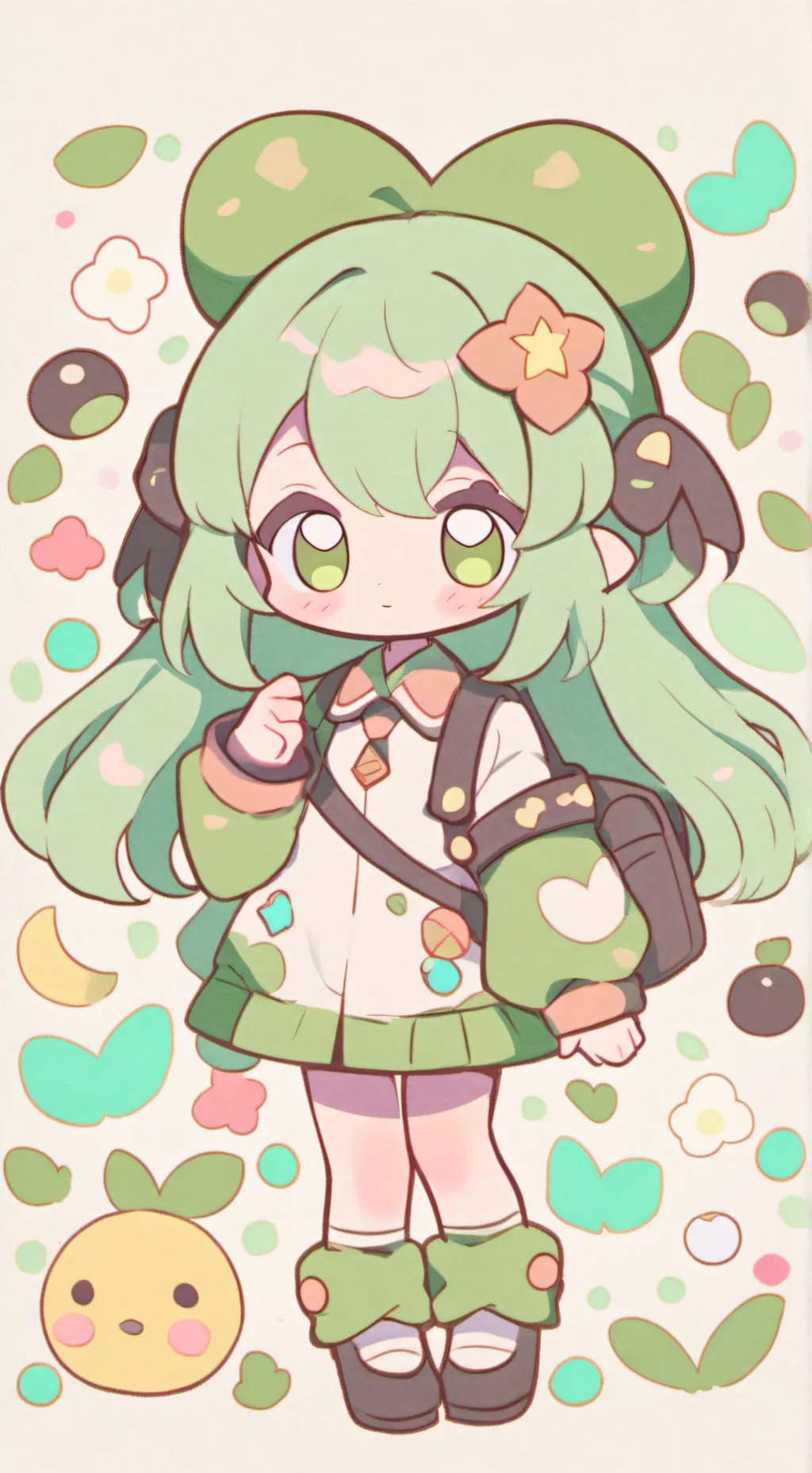 ai character: wenda y grey:) background