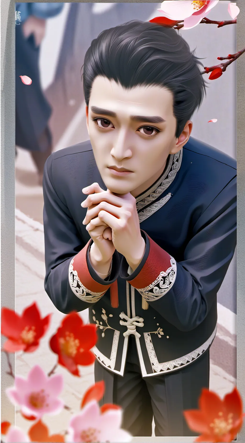 ai character: Mha zoom call background