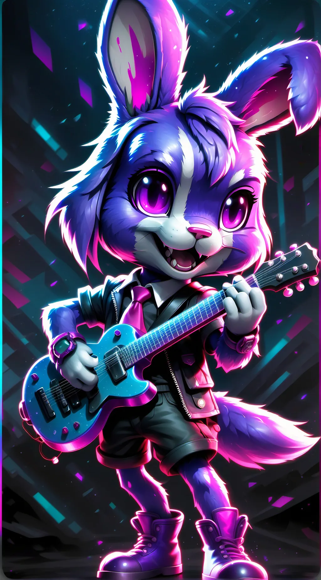 ai character: glamrock bonnie background