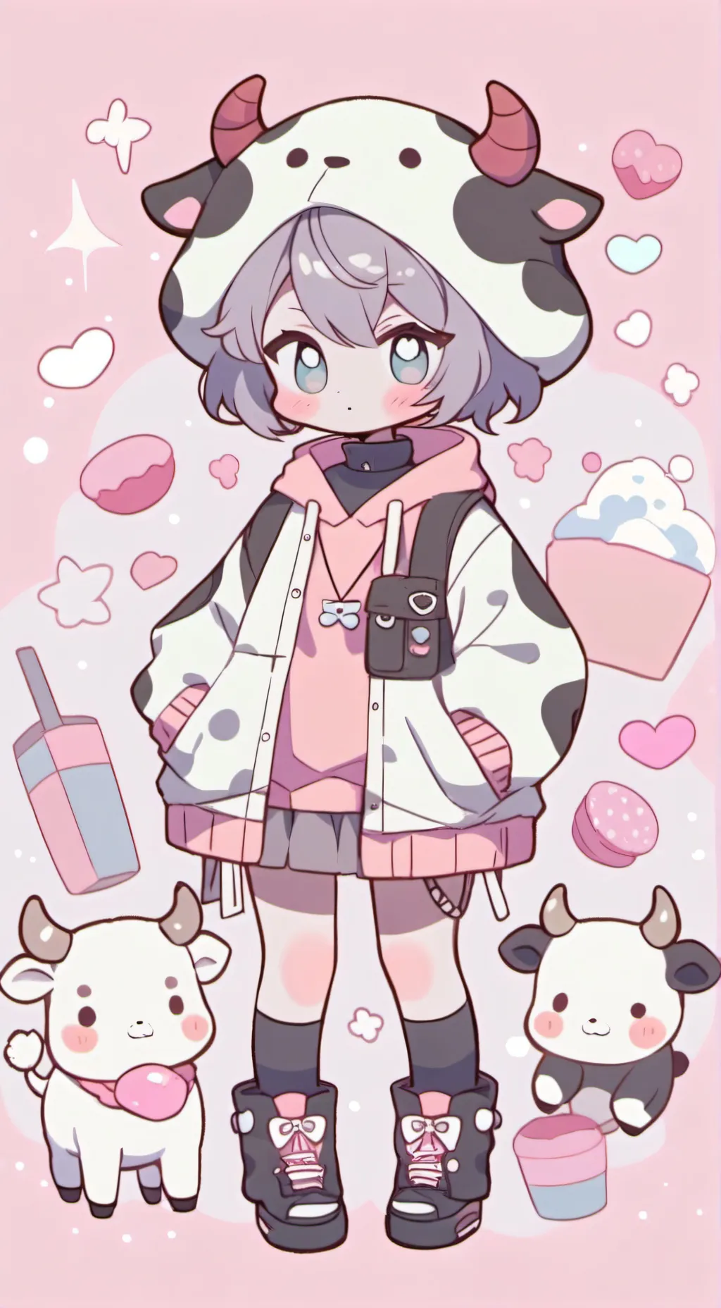 ai character: 💗🐄Júlia🐄💗 background