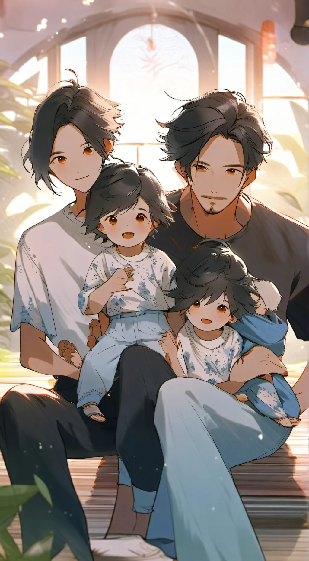 ai character: sad family background