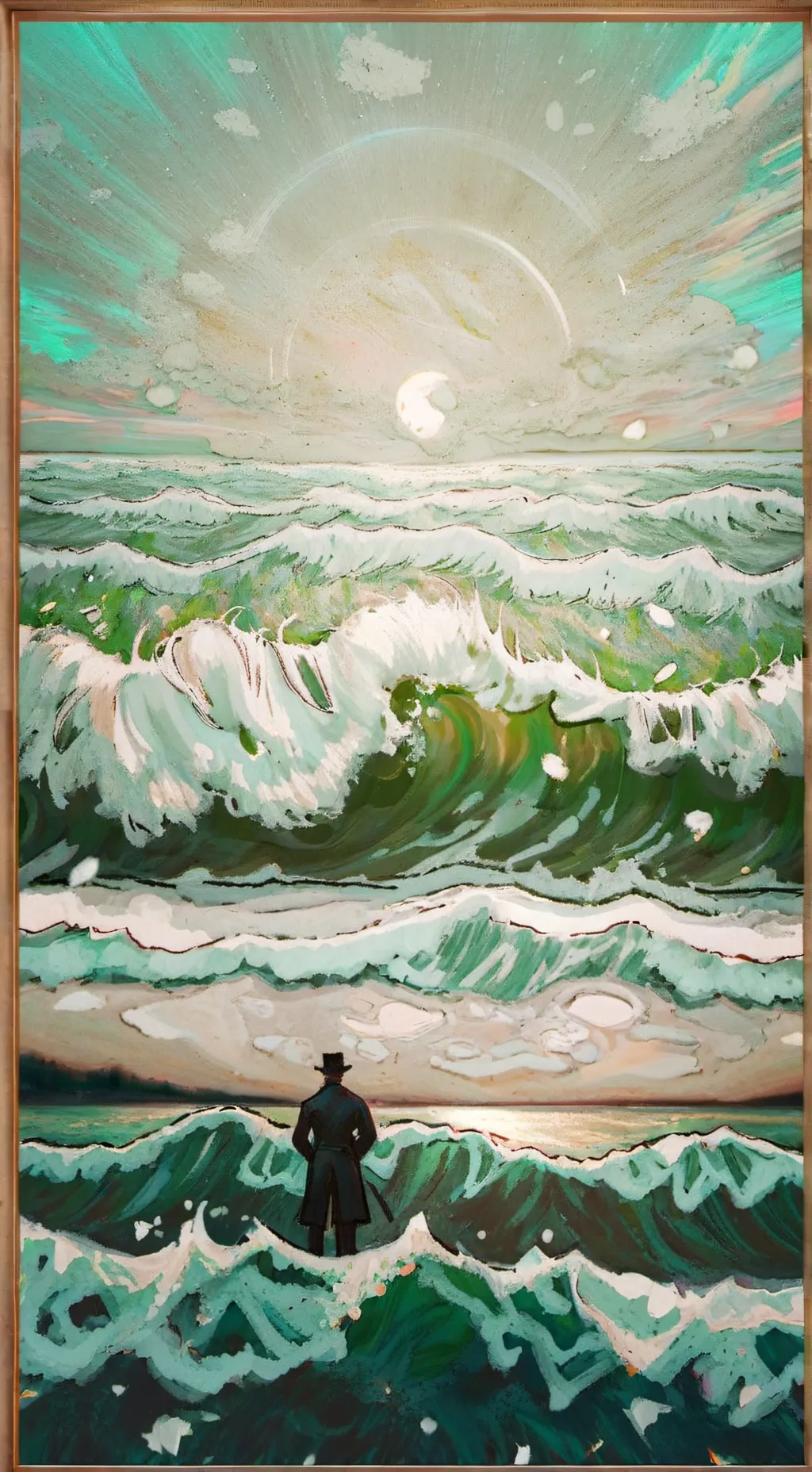 ai character: Velorio de nublado background