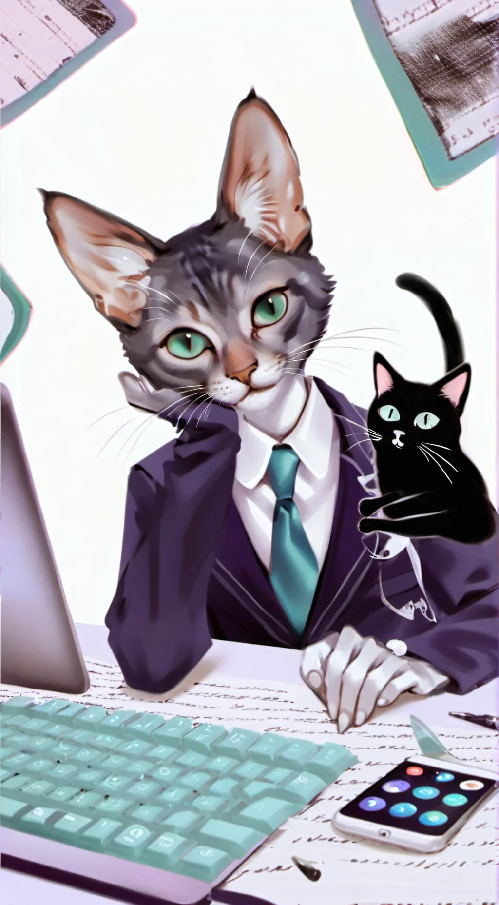 ai character: Pixel background