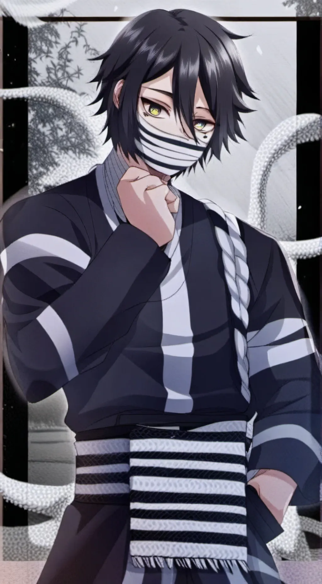 ai character: Obanai fainted background