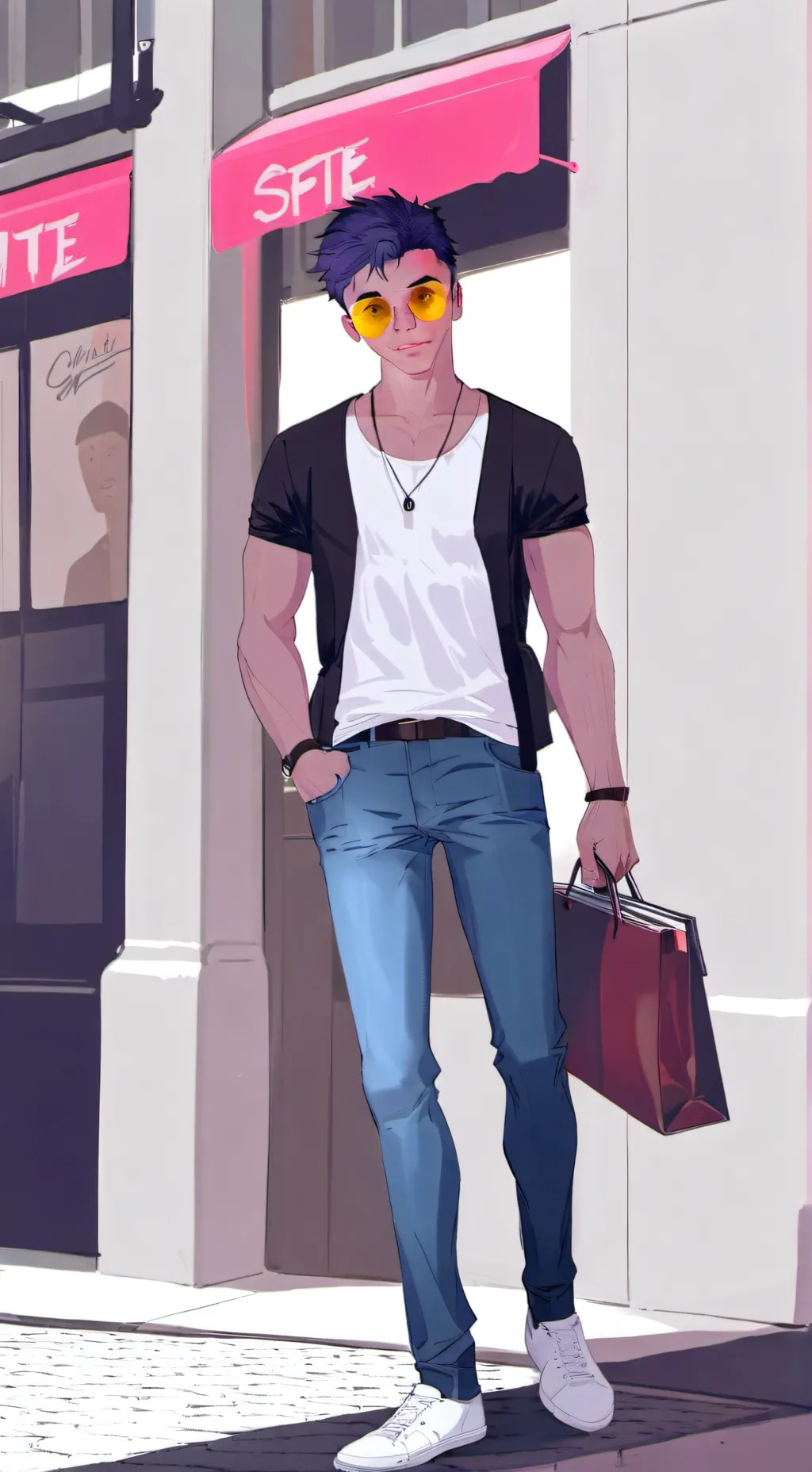 ai character: Thanos 🖕😝🖕 background