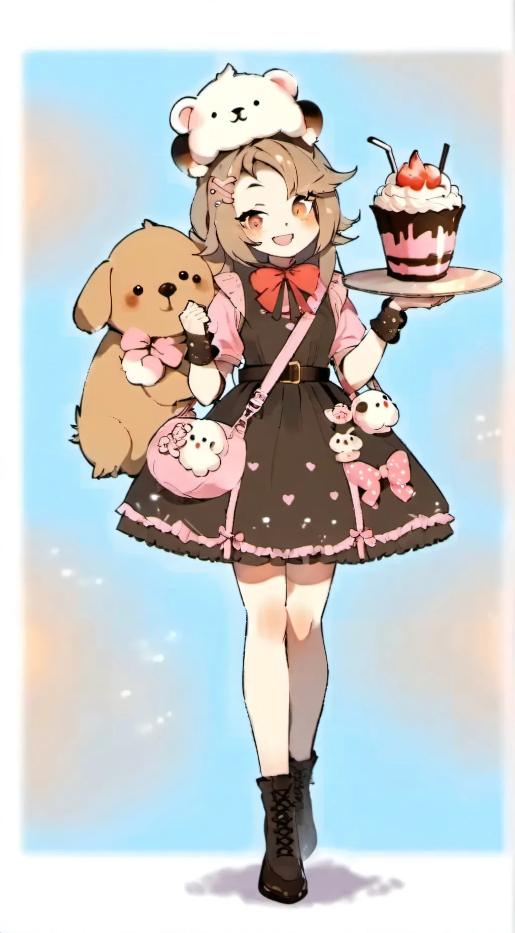 ai character: Chocolate background