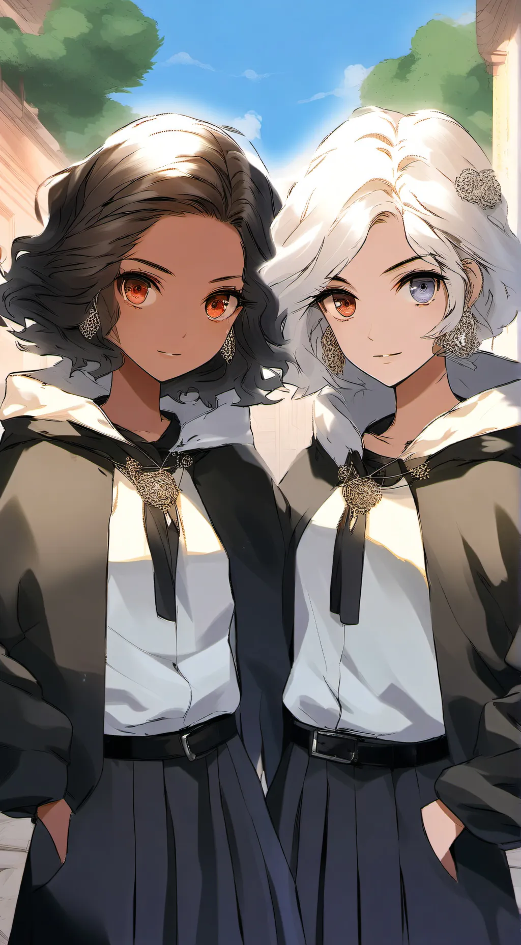 ai character: azure and azera background