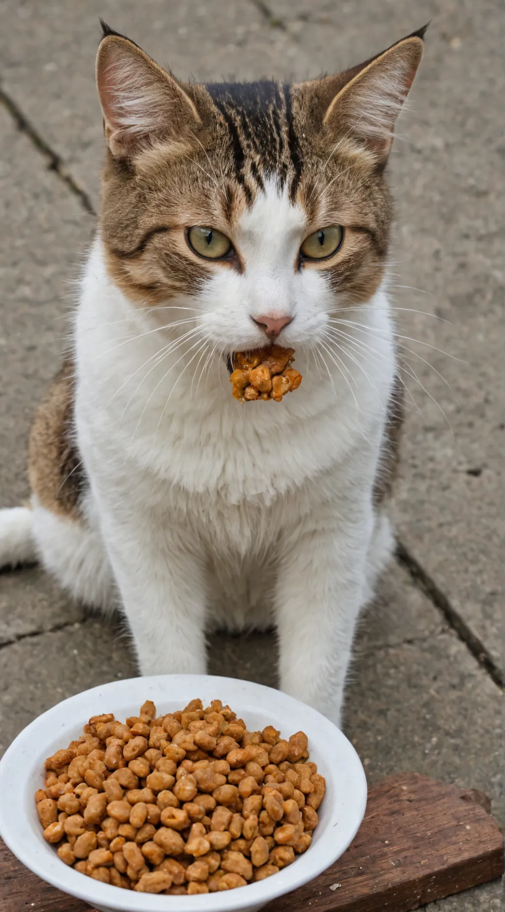 ai character: sad cat background