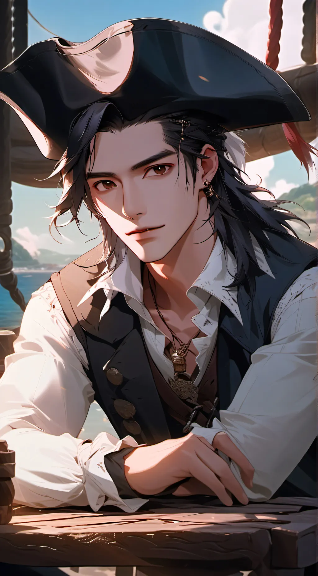 ai character: Areg Gray background