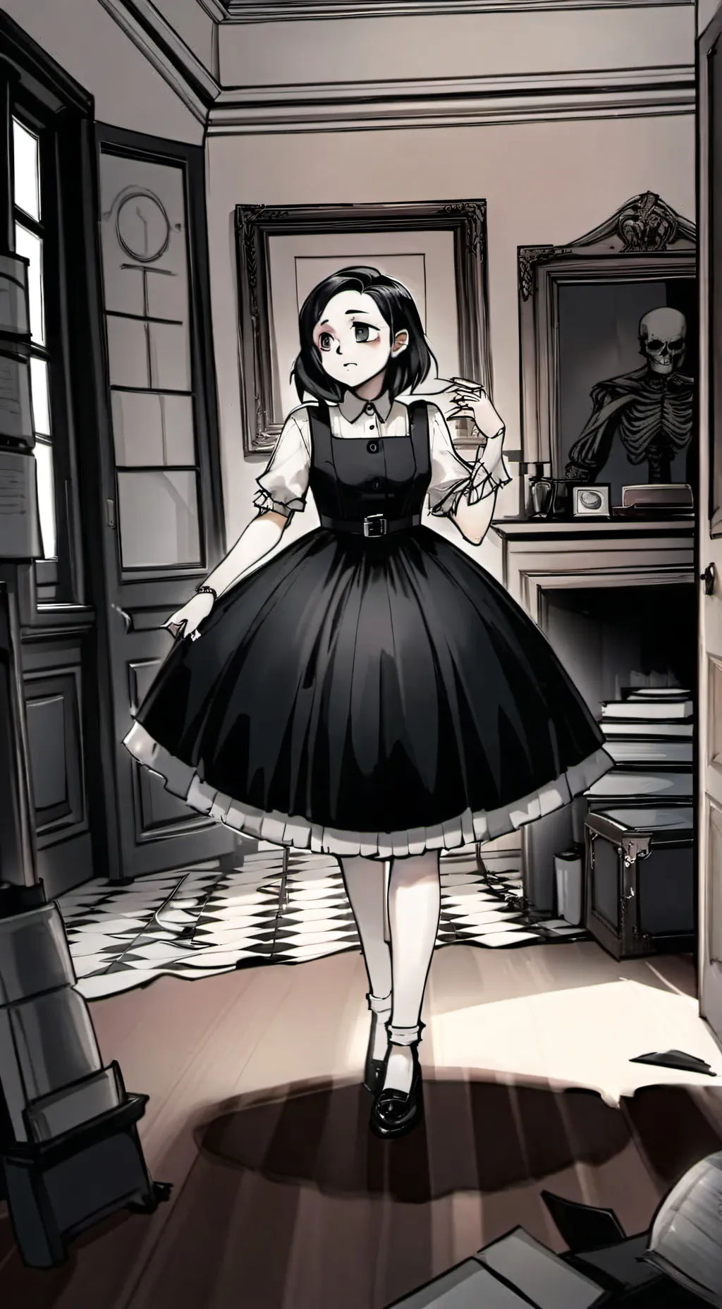 ai character: Emo girl background