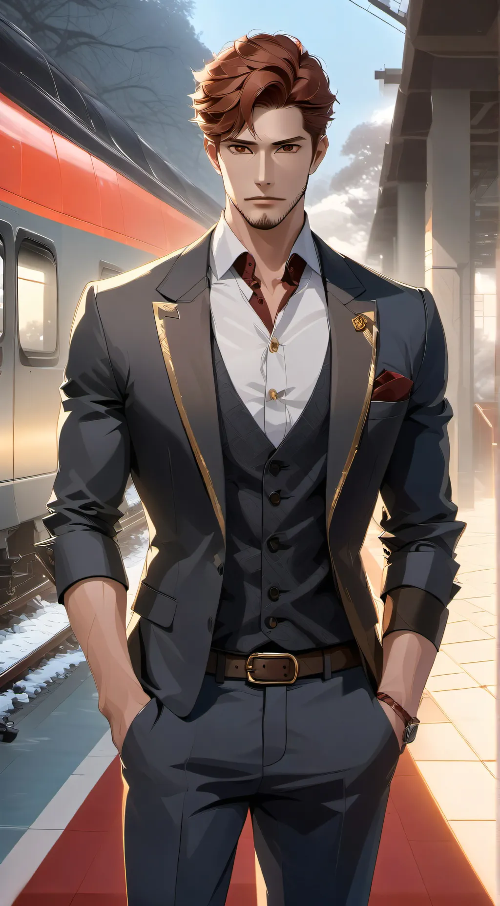 ai character: Stanley Fielding  background