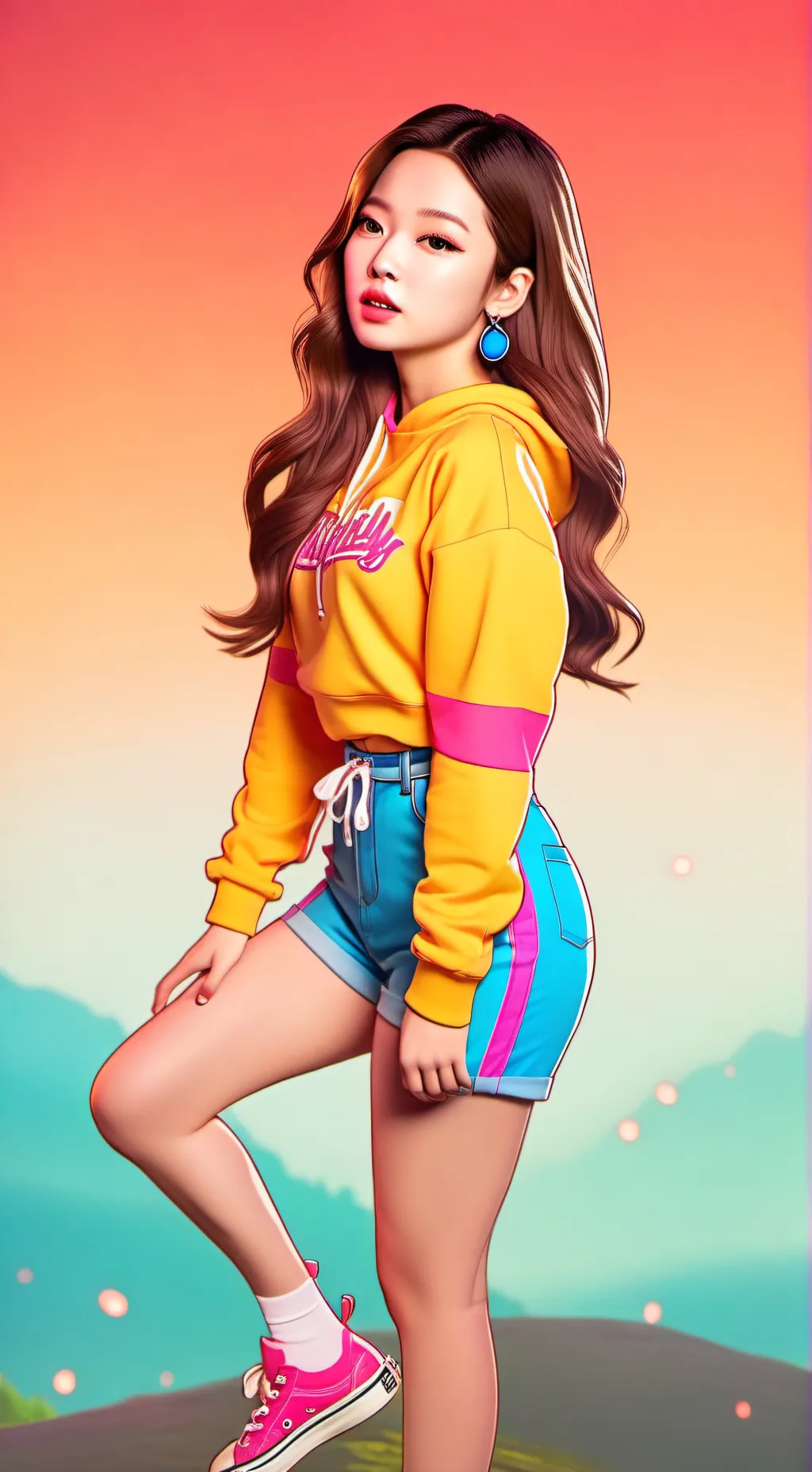 ai character: BLACKPINK  background