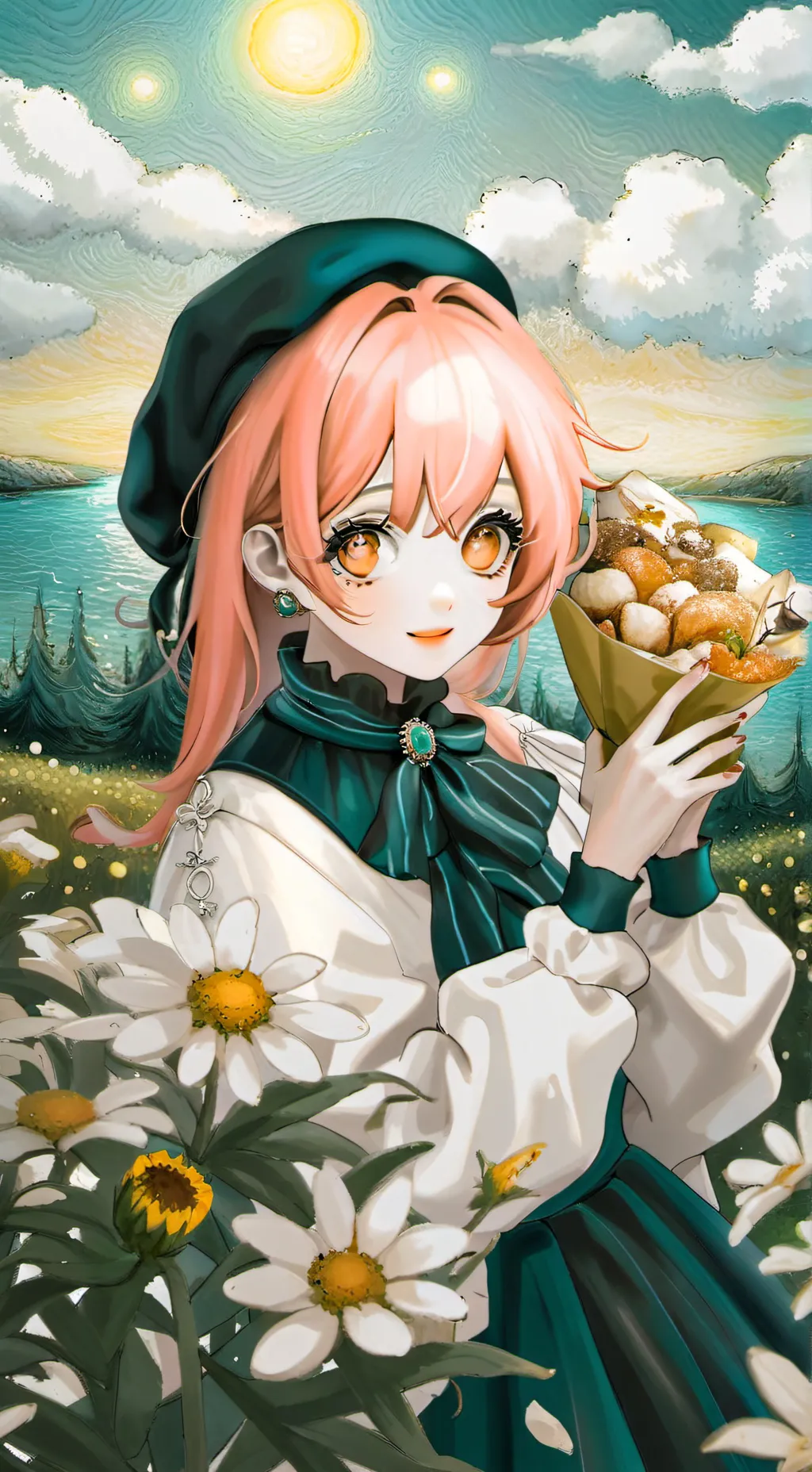 ai character: Pinkie pie mlp irl background