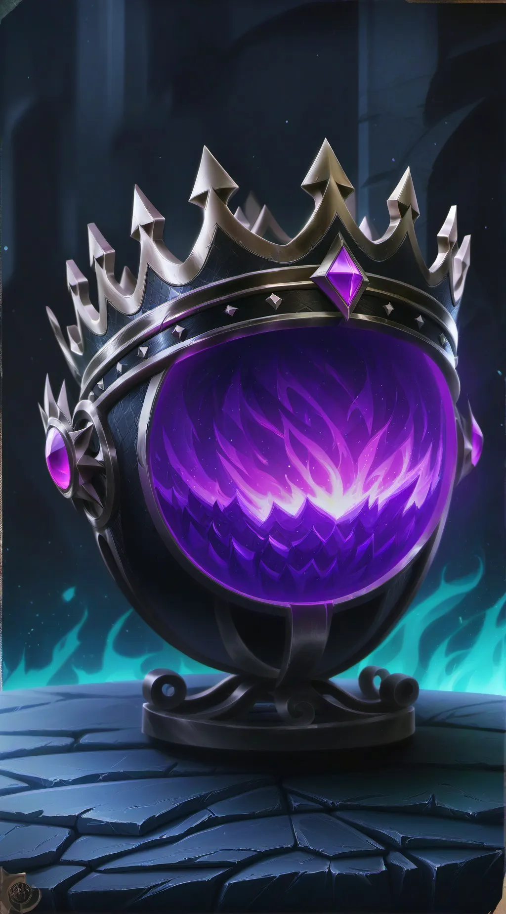 ai character: magical ball background