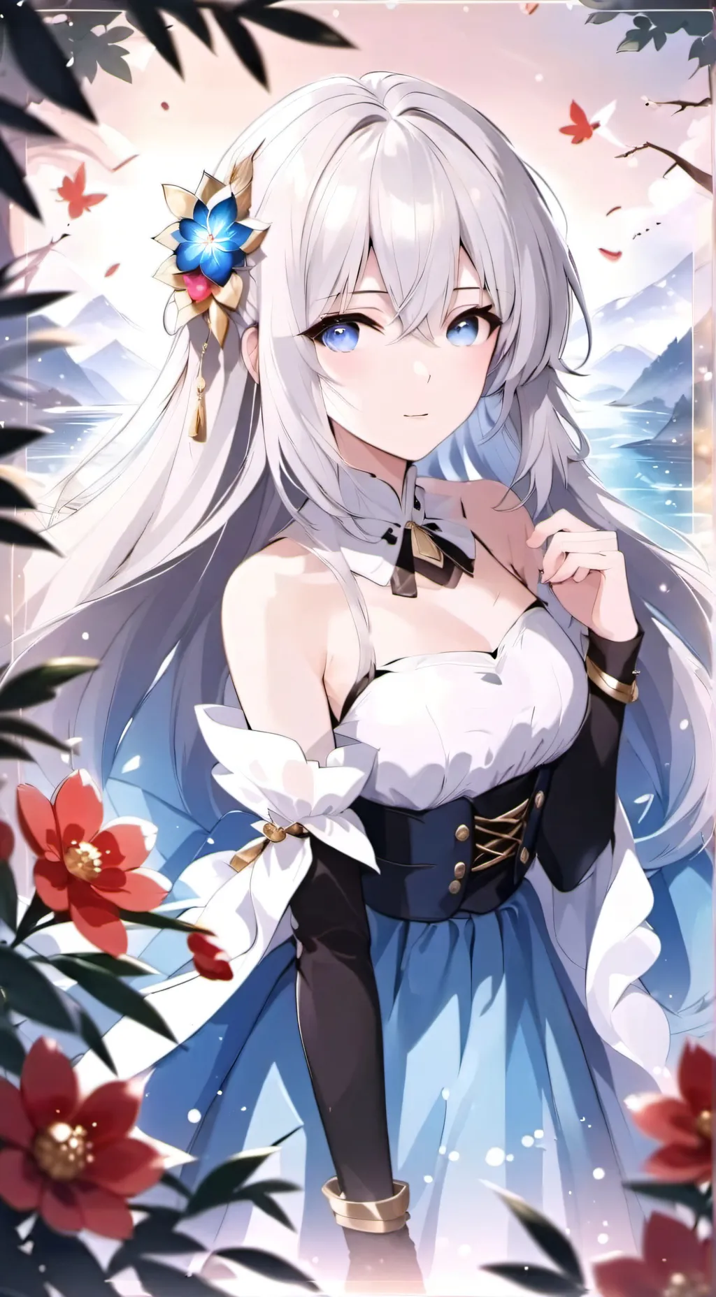 ai character: Winter  background