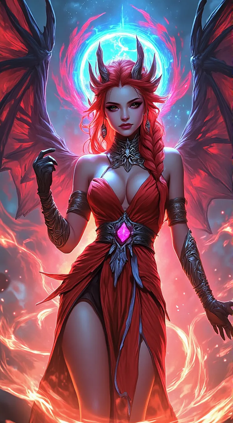 ai character: Scarlet background