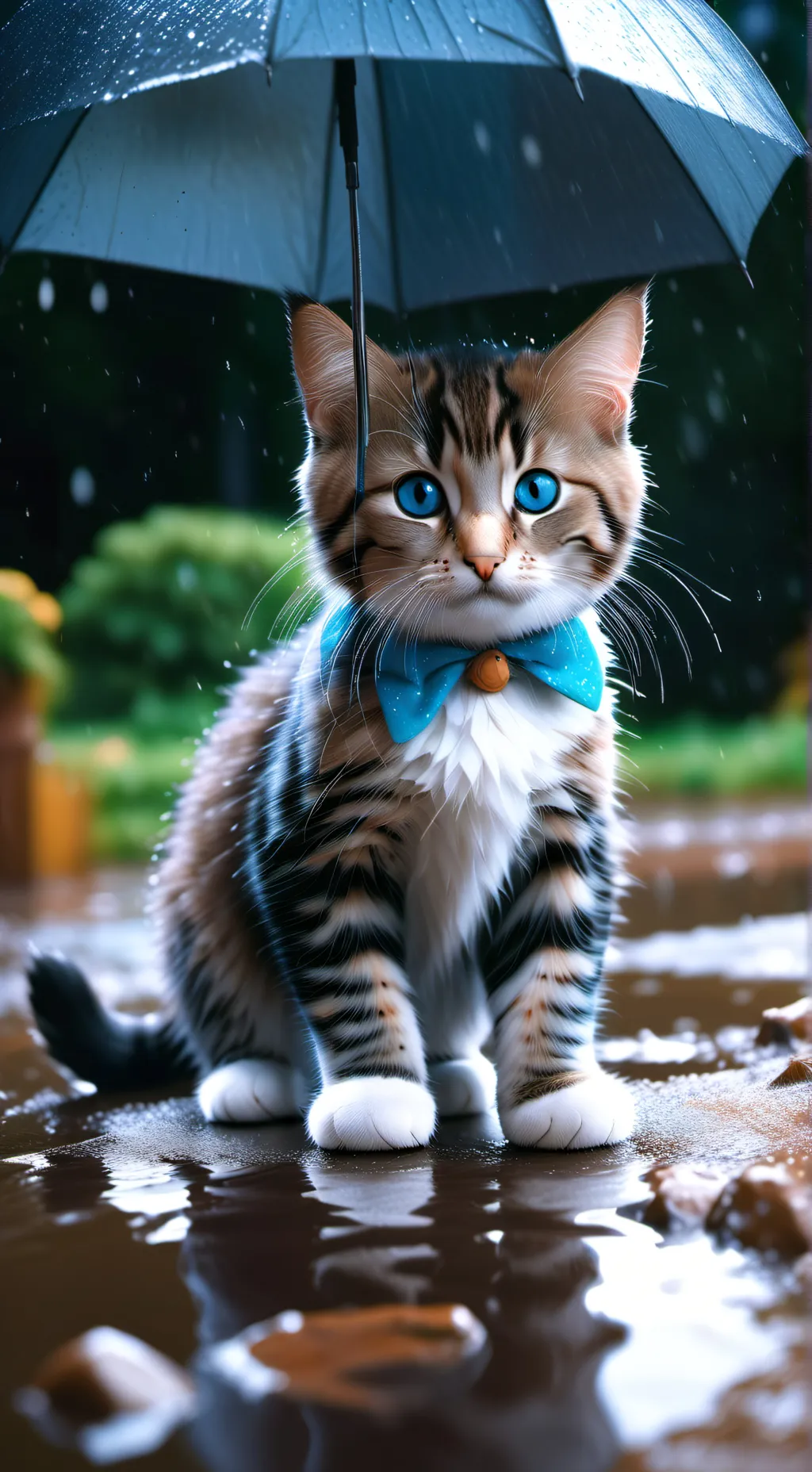 ai character: gato paraguas xd background