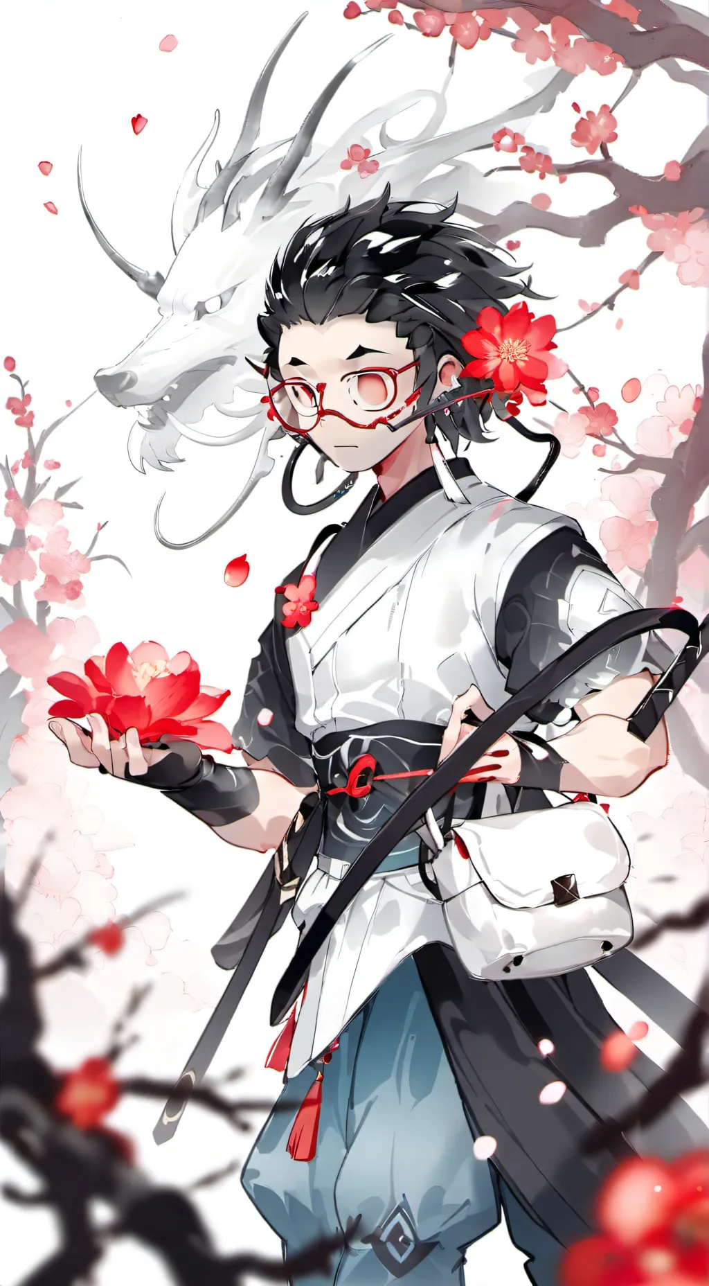 ai character: uzi & N background