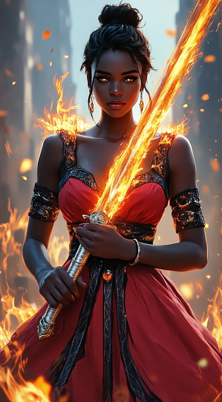 ai character: Aetana Flame background