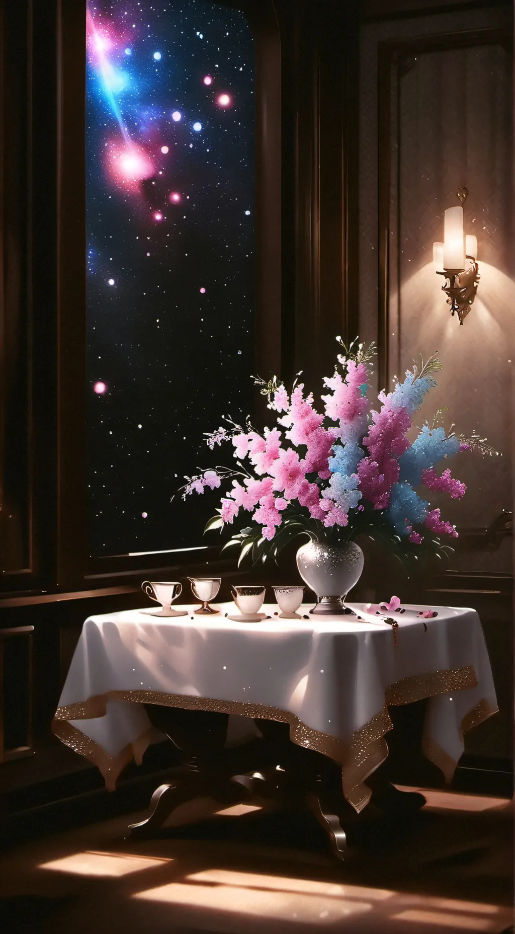 ai character: Shelly and Vee  background