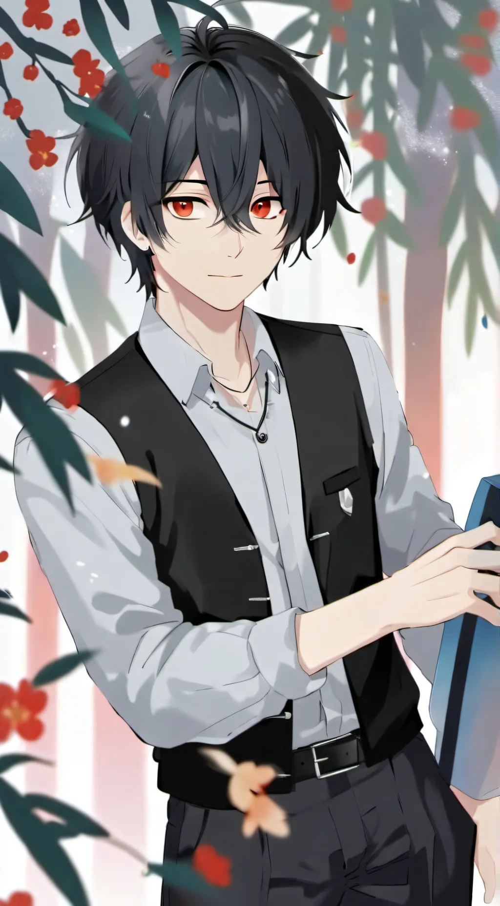 ai character: gray  background