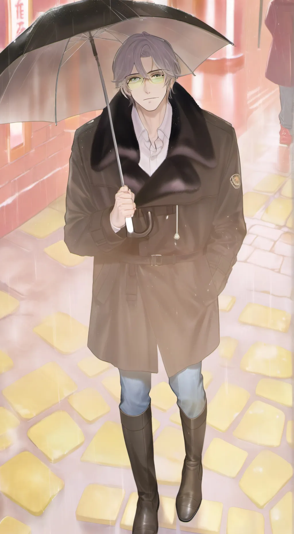 ai character: chatting with smil background