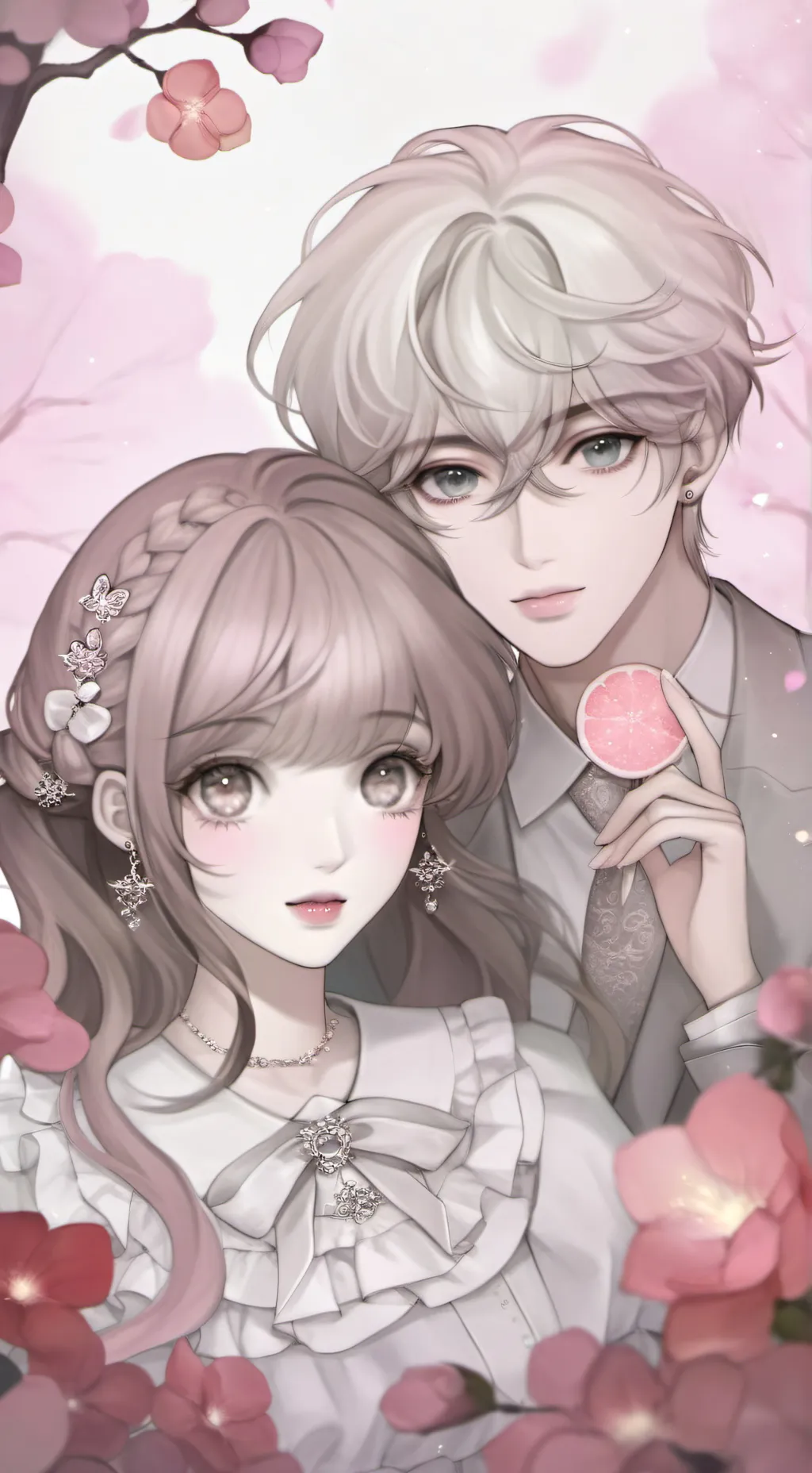 ai character: Lila and Elijah  background